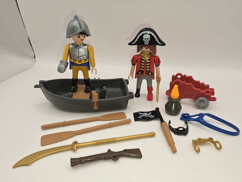 Playmobil 5894 Pirates w Boat Weapons Accessories Lot